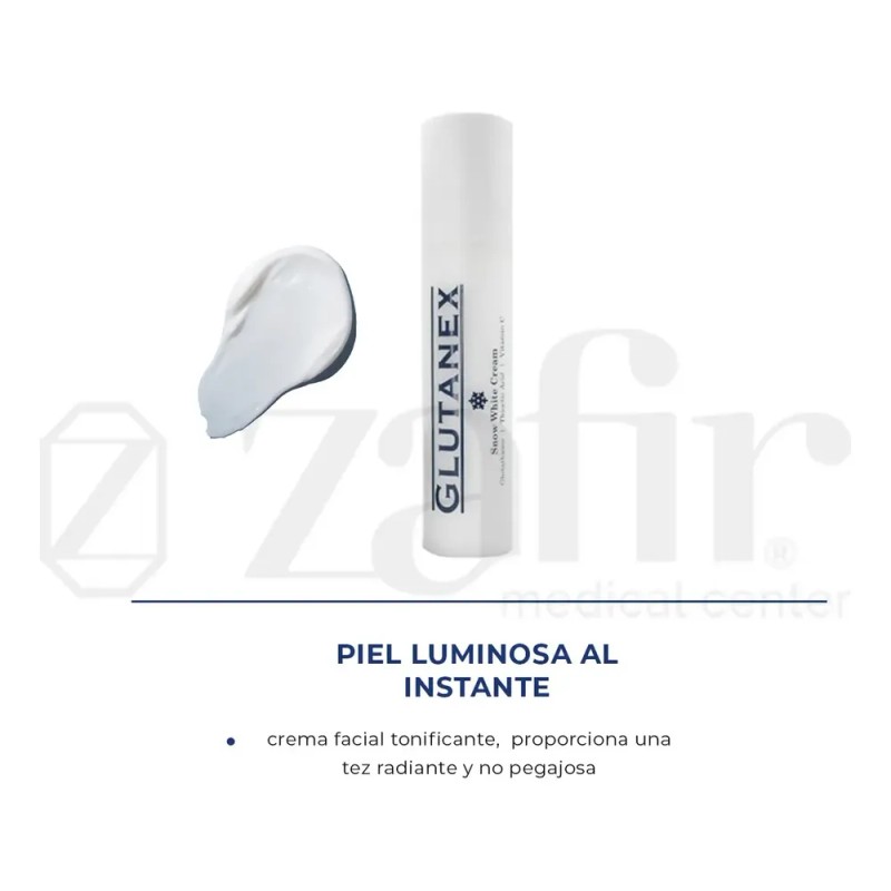 Crema Aclaradora Facial Glutanex Snow White Rostro Día Noche 50ml