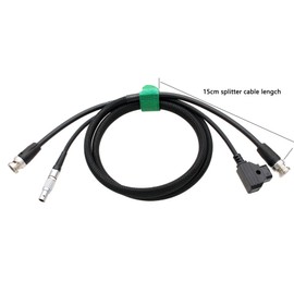 HangTon Power 4K 12G SDI Cable for SmallHD Cine 5 7, 503 703 Ultrabright, 703 Bolt Monitor, D-tap to 2-pin, BNC, 1m