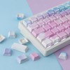 PBT Keycaps, 135 Keys Gradient Blue Pink Keycaps Dye Sublimation