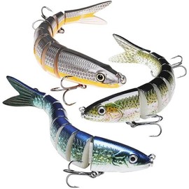 HUACHENG Major Craft Lure, Metal Jigpara, Micro Wobbling, Smart-Fit Jigs, Set of 3, Realistic and Lifelike Swims, Suitable for a variety of fish species such as Bass, Carp, Snakehead, Sea Bass, Trout, Thailaba, Bluefish, etc. Perfect for all oceans, rivers, ponds, and freshwater scenes, for kids, beginners and veterans Easy to use for everyone. R (5.5 inches (14 cm), 1.0 oz (26 g), Set of 3