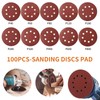 100 Pieces Sanding Discs 125mm 8 Holes 40/60/80/120/180/240/320/400/600/800 Grit Sanding