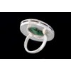 Natural Emerald Gemstone 925 Sterling Silver Bezel Setting Statement Ring