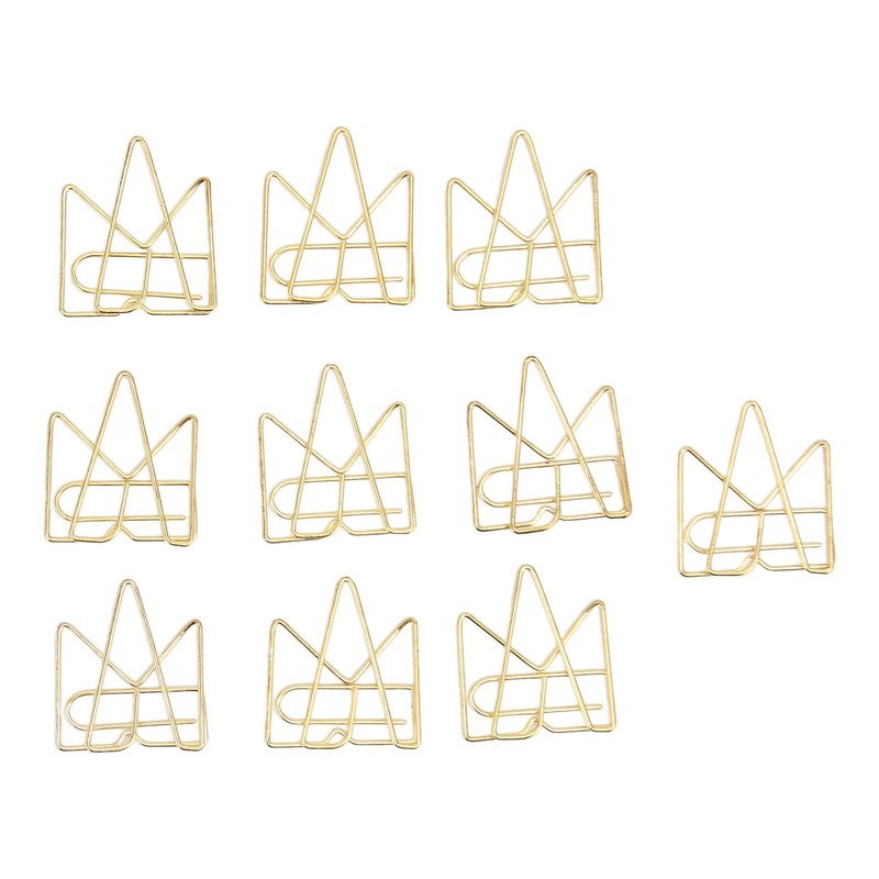 100PCS Metal Crown Paper Clips Multifunctional Rustproof Electroplating Process Prevent