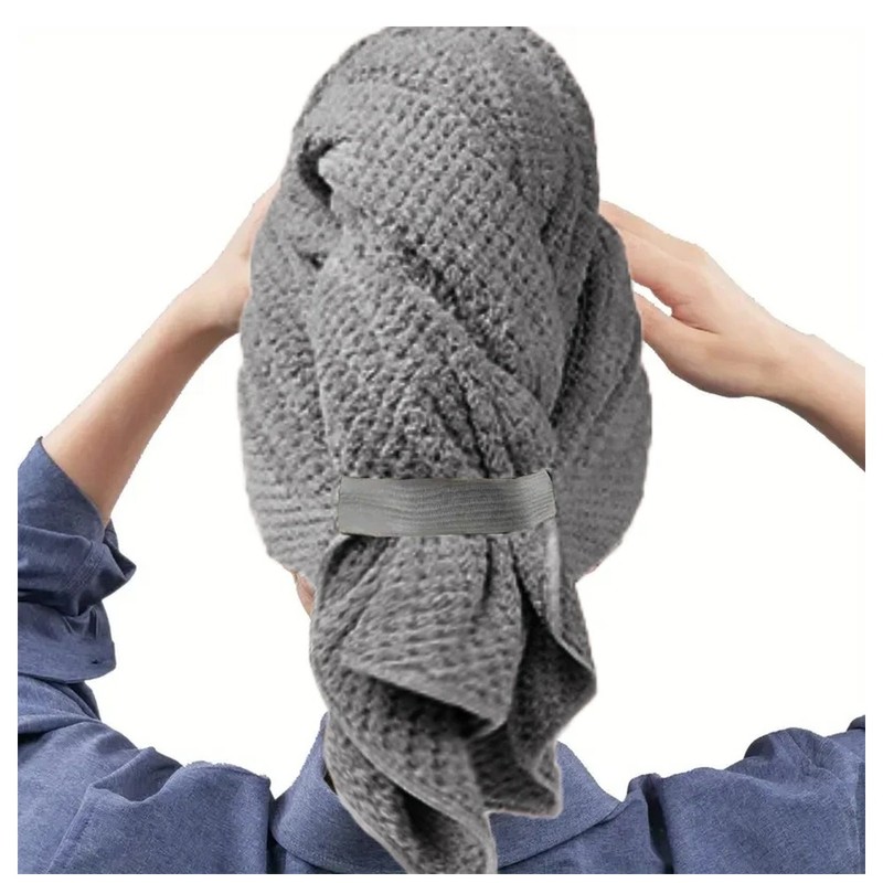 Microfiber Hair Towel Wrap – Extra-Large Quick-Dry Hair Turban with