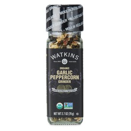 Watkins Organic Grinder, Garlic Peppercorn, 2.7 Ounce, 3-Pack