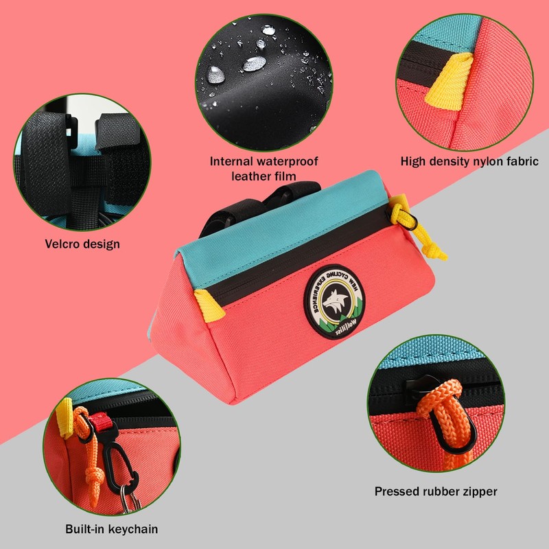Vortika Bike Handlebar Bag,Kids Bicycle Front Basket Pack,Waterproof Bikes Bag,Small