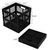 Kiddream 3 Pack 18 Liter Small Plastic Milk Crate, Square