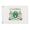 Cooney Irish Coat of Arms Small White Flag - 12"x18"