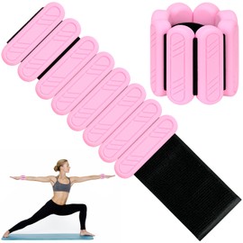 KOOOGEAR Verstellbare Gewichtsmanschetten Set 2 Stück, Knöchel- und Handgelenkgewichte für Fitness Pilates Yoga Aerobic und Joggen (Jeweils 0,5 kg /1 kg) (pink, 0.5 kg)