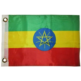 Trade Winds 12x18 12"x18" Country of Ethiopia Boat Motorcycle Flag Grommets Premium Fade Resistant