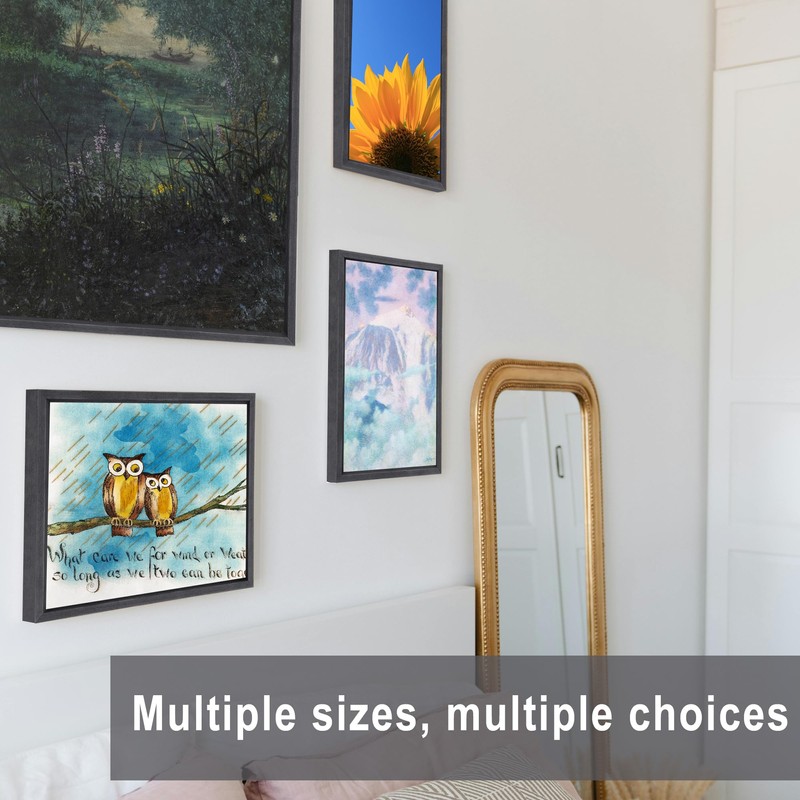 12x16 Real Solid Wood Canvas Floater Frame, Floating Frame with