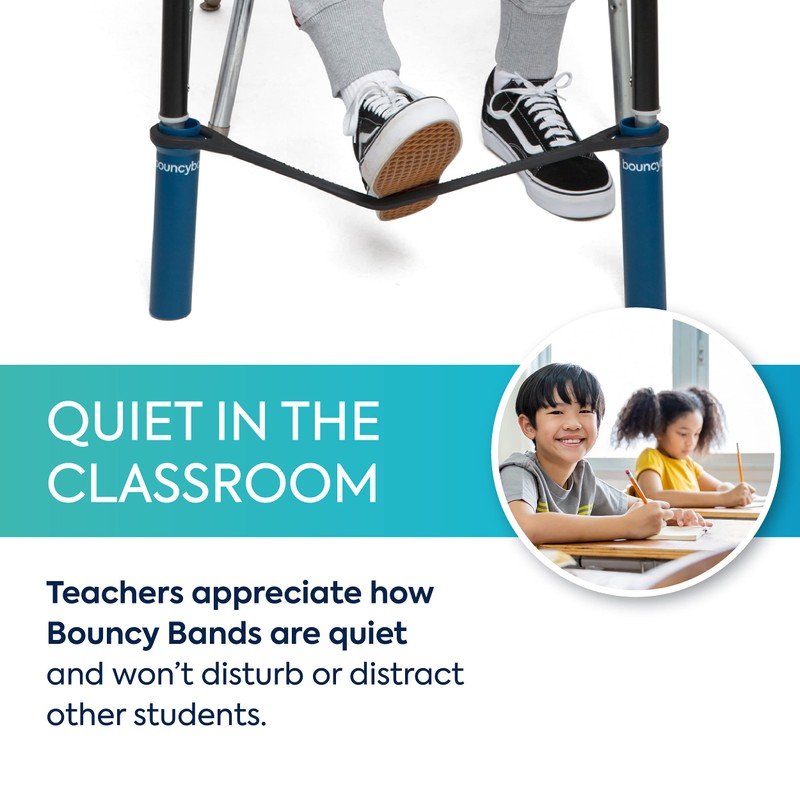 Bouncyband Original Bouncy Bands for Desks, Blue, 1-Pack – Desk