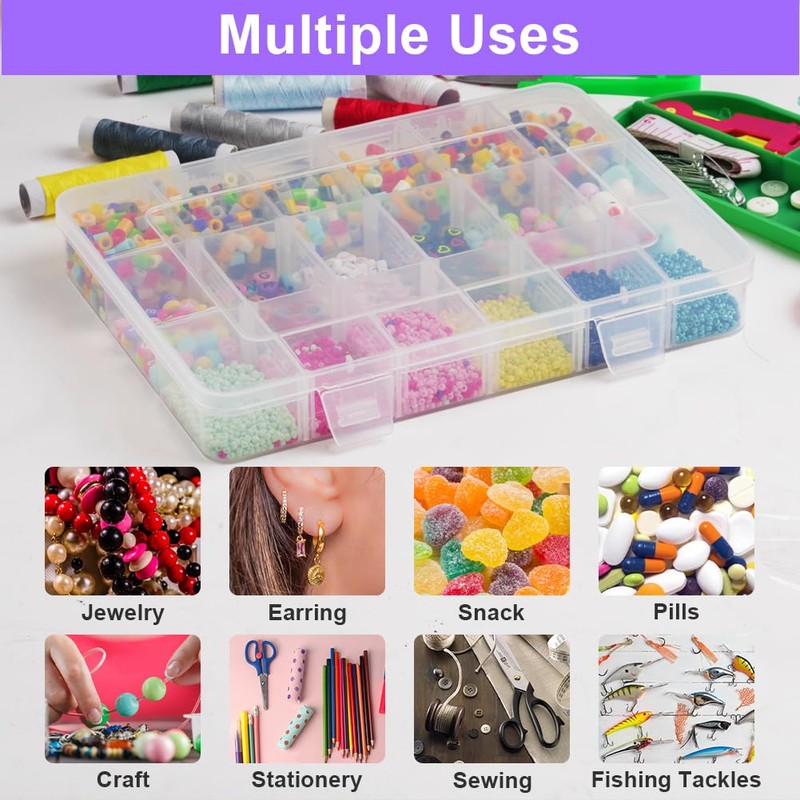 HOTUT 2 Pcs Snack Box with Compartments, Snack Box with