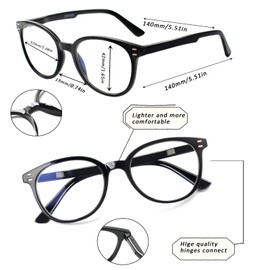 3 Pack Reading Glasses Spring Hinge Stylish Readers Black/Tortoise for Men and Women (Colour mixture, 4.00, x)