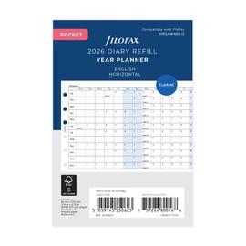 Filofax Pocket English Horizonal Planner 2026