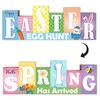 Happy Easter & Hello Spring Wood Decorations Sign -13" Rabbits
