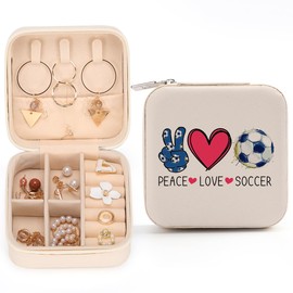 kdxpbpz Soccer Gifts Soccer Jewelry Box for Girls, Soccer Coach Gifts, Soccer Team Gifts for Football Lovers Players Fans Birthday Gifts for Women Her Girl Teens Football Gifts for Girls