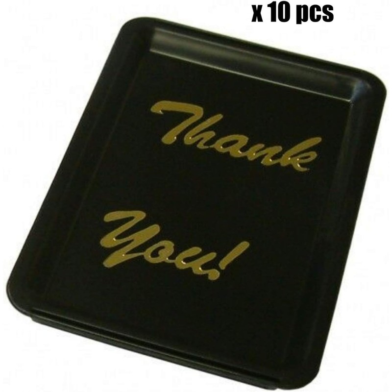 Tip Tray Black 10 pcs Thank You Bill Presenter Tips