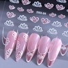 3 Sheets Flower Nail Stickers 3D French Nail Art Stickers