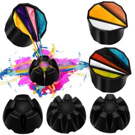 BAEONY 6 PCS Split Cups for Paint Pouring, Flower Pour Cups, Acrylic Fluid Painting Supplies Kit for DIY and Creating Patterns