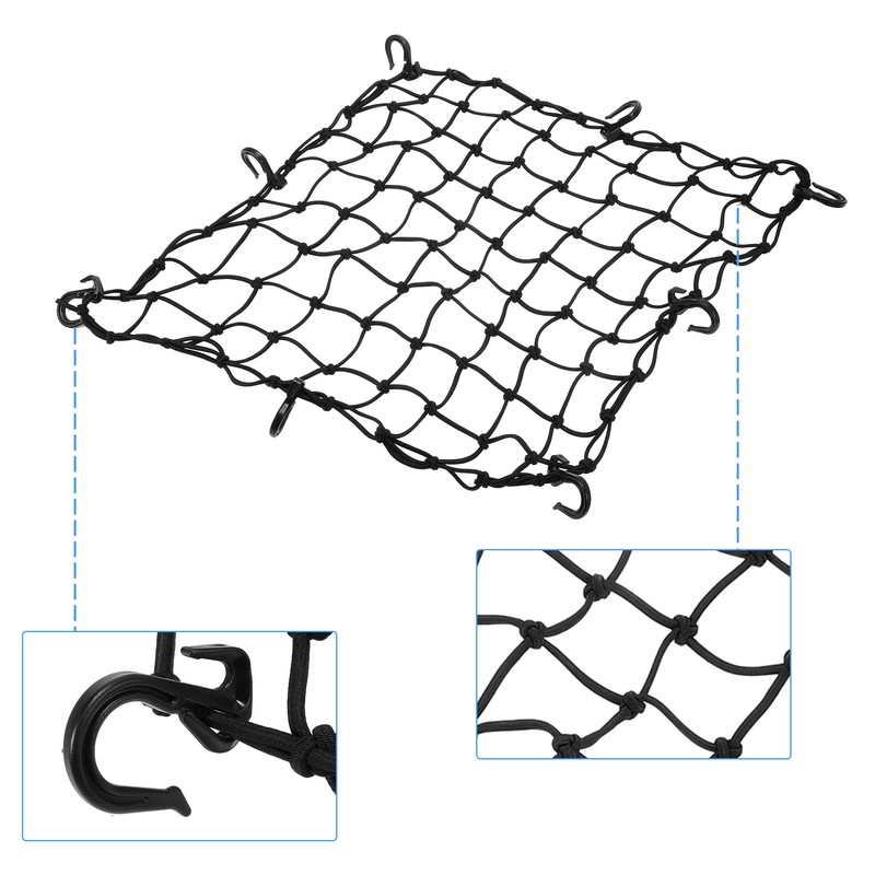 X AUTOHAUX 50x50cm Motorcycle Cargo Net Luggage Thicken Netting with