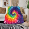 HGOD DESIGNS Tie Dye Throw Blanket Colorful Psychedelic Rainbow Soft
