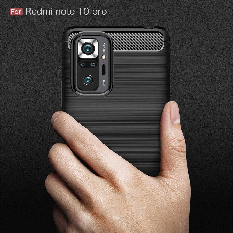 CruzerLite Case Compatible with Redmi Note 10 Pro Case, Carbon