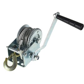 mitoharet 800 lbs Hand Crank Winch with Brake Come-Along Heavy Duty Steel Cable for Boat, Trailer, ATV