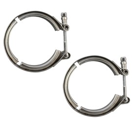 Cildea Stainless Steel Exhaust V Band Clamp,3 Inch 3.0" V Band Clamp Stainless Steel with Flange Male Female Mild Steel