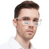 WEMOOTANTS Large Bifocal Reading Glasses Men Blue Light Blocking Readers