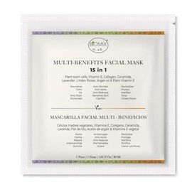 5 Pack Bio Colágeno Real Mascarilla Facial Multi-Beneficios 15 en 1 Nocturna/Hidrogel con Células Madres Vegetales, Colágeno, Ceramidas, Tratamiento 2-3 Horas, Post Aparartología, Spa y Casa (5)