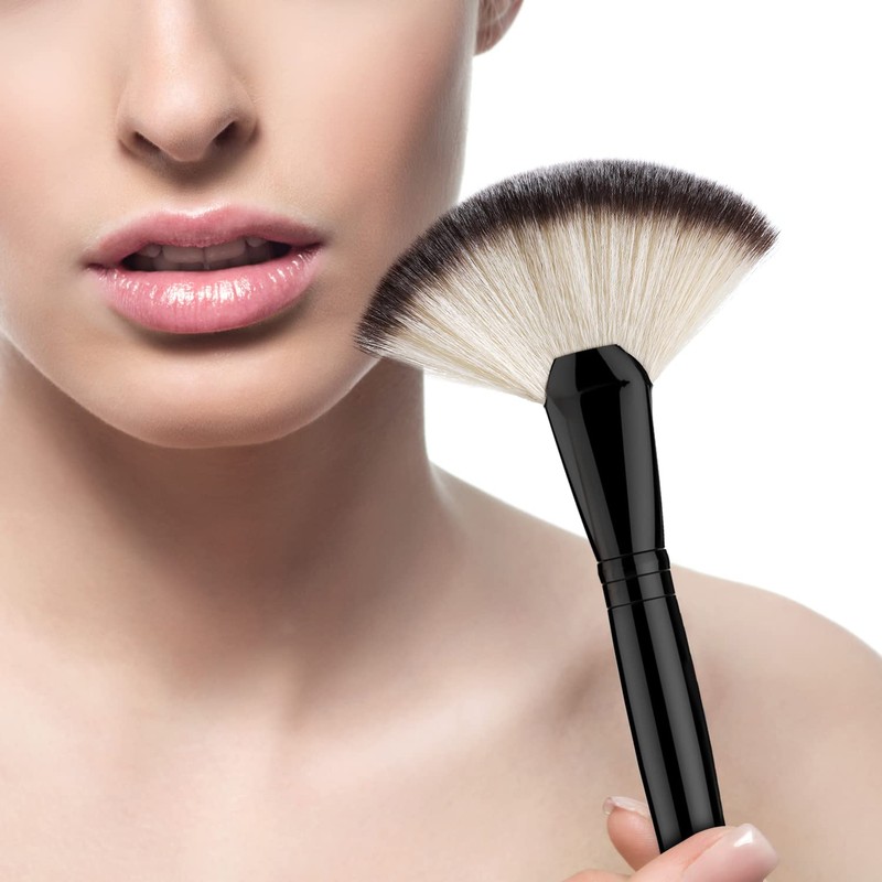 Luxspire Professional Fan Make-Up Brush, Single Soft Foundation Face Powder