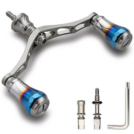 HEIGHTEN V2.0 3.7 inches (95 mm) Reel Handle 8 Colors for Shimano Daiwa Spinning Reel, Made of 70 Aviation Aluminum, Aurora Series (V2.0 - Gunmetal) (0178)