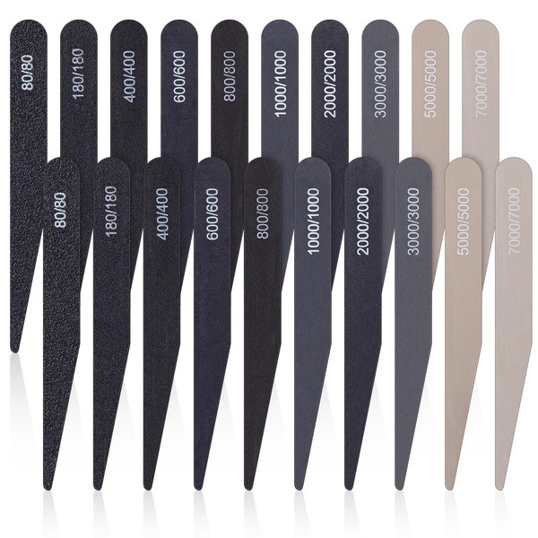 Honoson 20 Pcs Sanding Sticks for Plastic Models Polishing Sticks