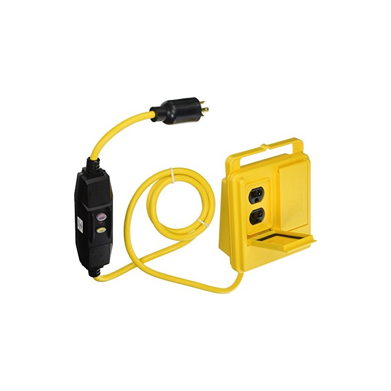Southwire 2846 Shock Shield GFCI Outlet Box, Safety Yellow