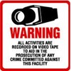 HDVD 2PCS! Commercial Grade Security Sign Decals Stickers Video & Audio CCTV Security Surveillance Camera System Warning Sign 4" x 4"#DTV-205