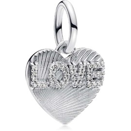 MSPOVOF Heart Christmas Animal Charms Bead for Bracelets and Necklaces S925 Sterling Silver Charms for Christmas Birthday Women Jewellery Gift, Cubic Zirconia