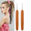 AIMALL Bamboo Crochet Dreadlock Hook Needle for Hair Maintenance, Braiding
