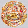 \ `tz Pegatinas Otoñales Little Fox Leisheng, 50 Unidades .