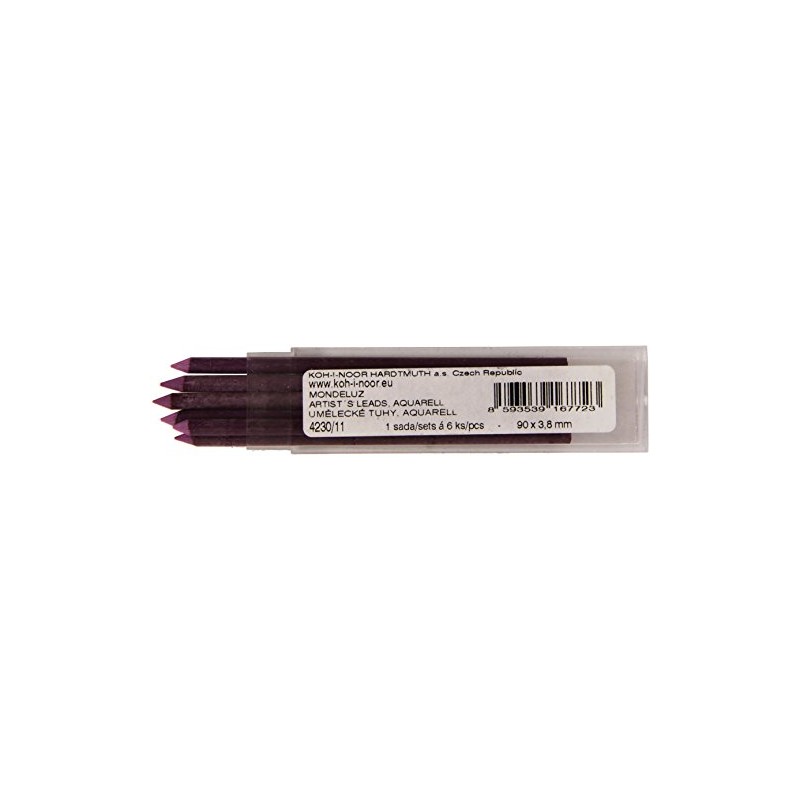 KOH-I-NOOR Aquarell Coloured Leads for 3.8mm Diameter 90mm Mechanical Pencil