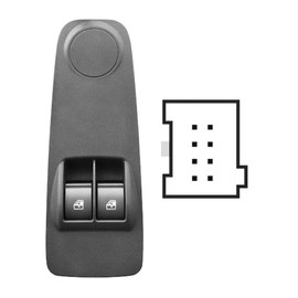 PROPOSTEONLINE Fiat Ducato 2006-2012 Grey Push Button Manual Window Regulator Button Black