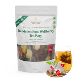 Premium Dandelion Root Wolfberry Tea Bags - Kidneys & Liver Health Tea, Seven Vietnamese Herbal Ingredients Natural Blend Tea bags (13gr x24bags)