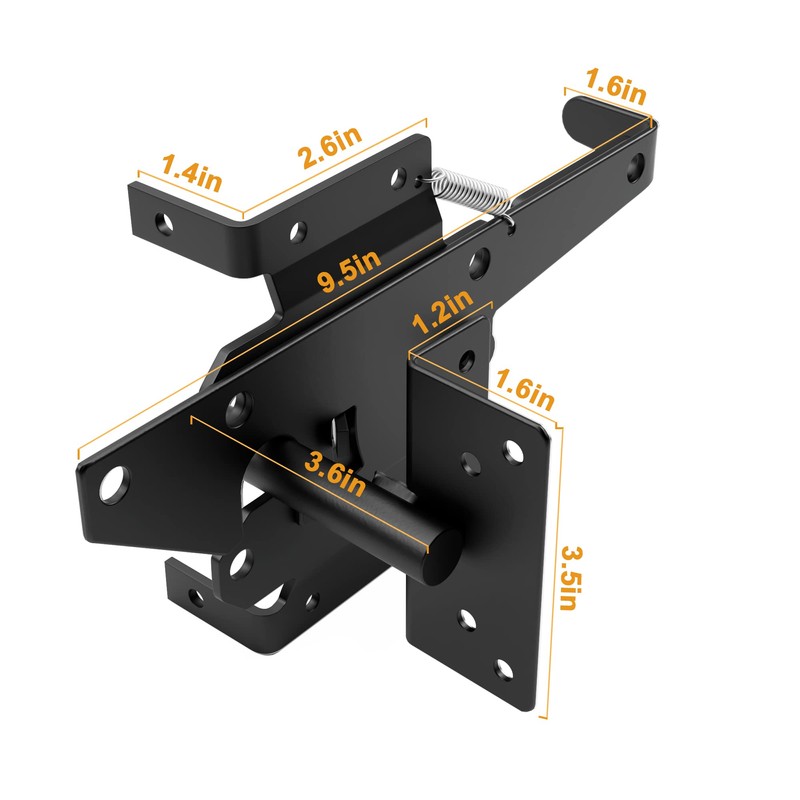 WINSOON Stainless Steel Self Closing Gate Hinge and Latch Hardware