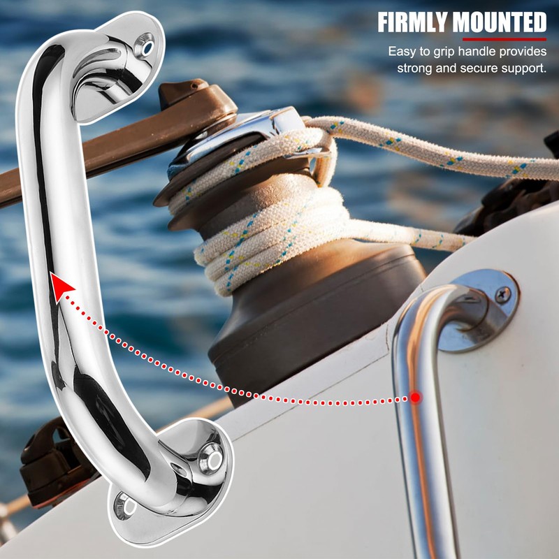 25 x 200 mm 316 Stainless Steel Grab Rail Marine
