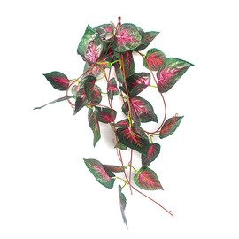 ZONADAH Landscaping Plants Lifelike Reptile Leaves Reptile Plants 98 inche Length Artificial Leaves Hanging Vine Fall Plastic Habitat Decorations