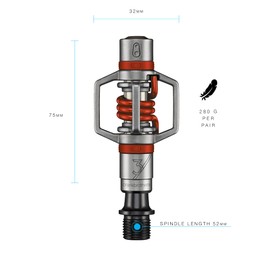 Crankbrothers Eggbeater-3 Pedals, Silver with Red Spring