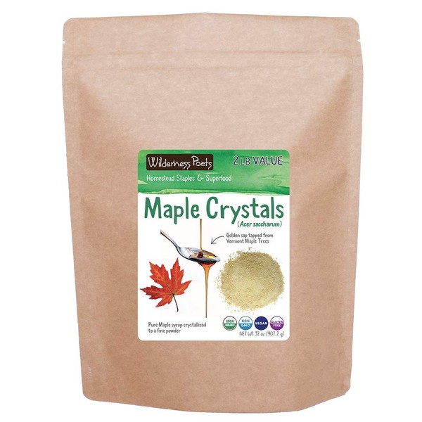 Wilderness Poets Organic Maple Sugar Crystals (32 Ounce - 2 Pound)