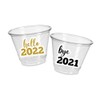 Crafty Cue NEW YEAR'S PARTY Cups, Hello 2022 Bye 2021