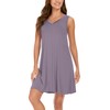 GYS Womens Bamboo-Derived Viscose Nightgowns Soft Sleeveless V Neck Nightdress