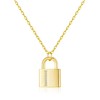 Philip Jones Gold Plated Padlock Necklace Created with Zircondia® Crystals